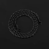 2/3/4/5/6mm Stainless Steel Rope Chain Necklace