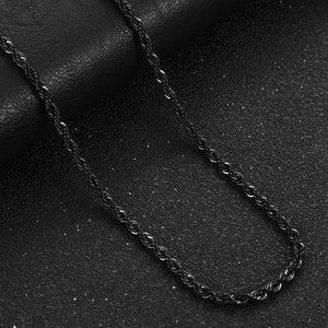 2/3/4/5/6mm Stainless Steel Rope Chain Necklace
