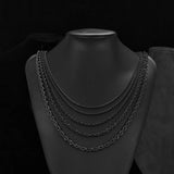 2/3/4/5/6mm Stainless Steel Rope Chain Necklace