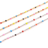 2mm 1m Stainless Steel Mix Cable Enamel Chain Bulk Chain Necklace DIY Jewelry
