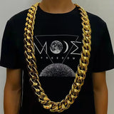 Large Chain Thick Necklace Men Domineering Hip Hop Gothic Halloween Jewelry