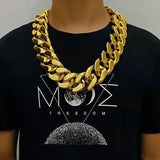 Large Chain Thick Necklace Men Domineering Hip Hop Gothic Halloween Jewelry