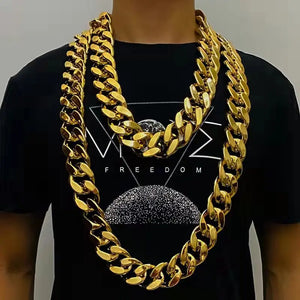 Large Chain Thick Necklace Men Domineering Hip Hop Gothic Halloween Jewelry