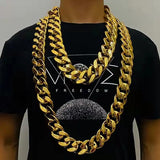 Large Chain Thick Necklace Men Domineering Hip Hop Gothic Halloween Jewelry