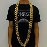 Large Chain Thick Necklace Men Domineering Hip Hop Gothic Halloween Jewelry