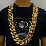 Large Chain Thick Necklace Men Domineering Hip Hop Gothic Halloween Jewelry