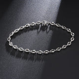 Coffee Beans Chain Bracelet Two Tone Stainless Steel