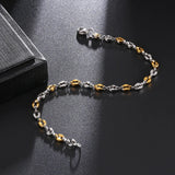 Coffee Beans Chain Bracelet Two Tone Stainless Steel