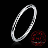 925 Sterling Silver Bracelet 5.5mm x 6.5cm Smooth Bangles for Women
