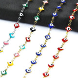 6MM Stainless Steel Necklace Evil Lucky Eye Bead Link Chain Choker