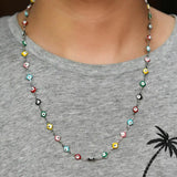 6MM Stainless Steel Necklace Evil Lucky Eye Bead Link Chain Choker