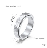 6MM Stainless Steel Spinner Band Rings for Men Women