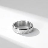 6MM Stainless Steel Spinner Band Rings for Men Women