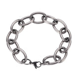 Thick Chain Bracelet for Men Women Steel Metal Handmade Link Chain Jewelry