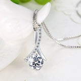 Wife & Husband Crystal Soulmate Pendant Necklace - Girl Jewelry