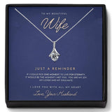 Wife & Husband Crystal Soulmate Pendant Necklace - Girl Jewelry