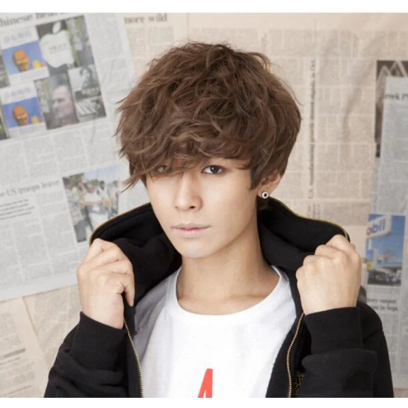 Short Men Hair Cosplay Wig Handsome Boys Wig