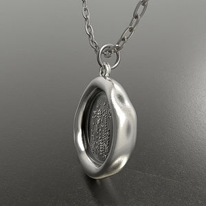 Wild Flowers Wax Seal Pendant Necklace