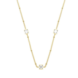 Wild & Plated Stainless Steel Necklace French Small Square Neck Choker