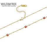Wild & Plated Stainless Steel Necklace French Small Square Neck Choker