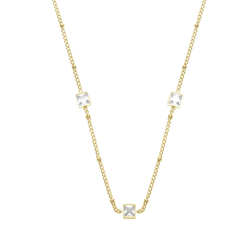 Wild & Plated Stainless Steel Necklace French Small Square Neck Choker