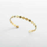 Boho Geometric Bangle Stainless Steel Enamel