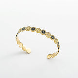 Boho Geometric Bangle Stainless Steel Enamel