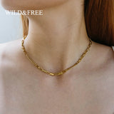 Wild&Free Stainless Steel Chain Choker Necklace