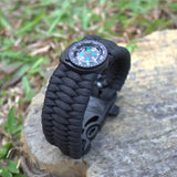 Wilderness Survival Compass Bracelet Outdoor Emergency Tool