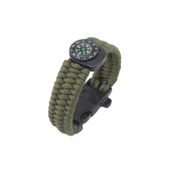 Wilderness Survival Compass Bracelet Outdoor Emergency Tool