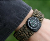 Wilderness Survival Compass Bracelet Outdoor Emergency Tool