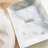 Personalized Wildflower Family Bar Necklace - 1-6 Flowers - Garden Necklace