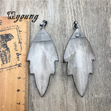 Willow Leaf Glass Crystal Quartz Pendant for Necklaces MY1989