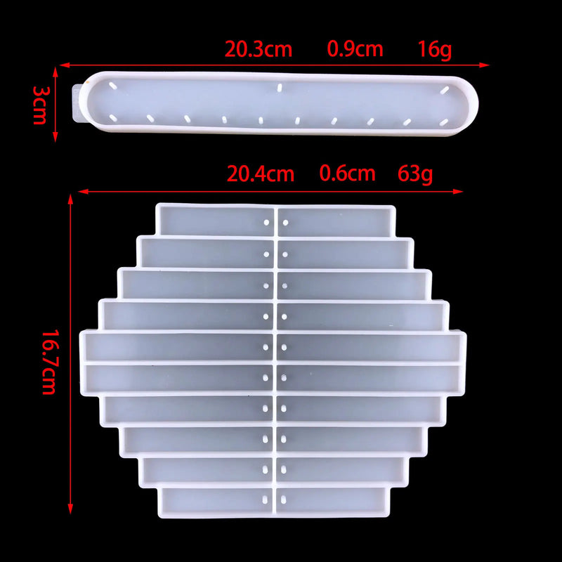 Crystal Epoxy Resin Wind Chime Mold DIY Wall Hanging Decor Silicone Mold