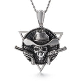 Wind Pirate Captain Pendant Titanium Steel Punk Jewelry