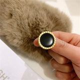 Wide Spine Emerald Opening Network Red Ring for Women