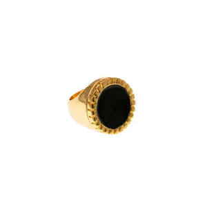 Wide Spine Emerald Opening Network Red Ring for Women