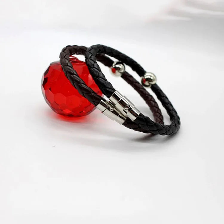 Stylish Metal Leather Bracelet For Women