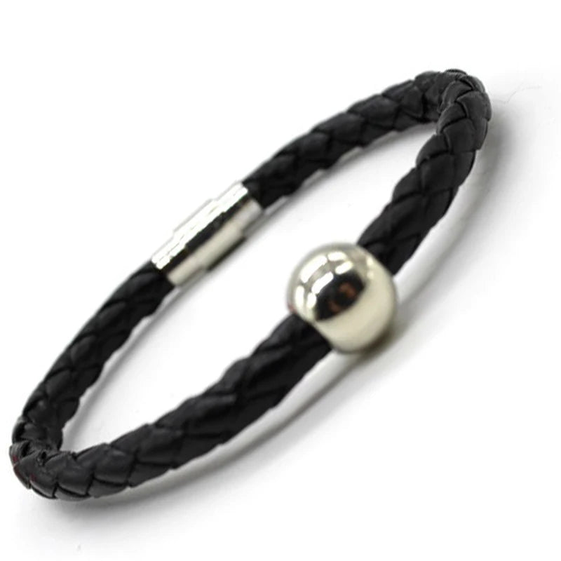 Stylish Metal Leather Bracelet For Women