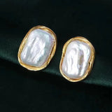 925 Silver Freshwater Baroque Pearl Earrings 14-21mm