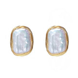 925 Silver Freshwater Baroque Pearl Earrings 14-21mm
