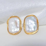 925 Silver Freshwater Baroque Pearl Earrings 14-21mm