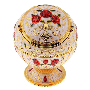 Portable Mini Metal Round Ball Stamped Pattern Gift Home Decoration