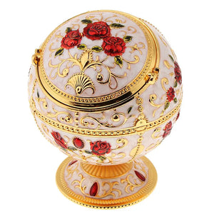 Portable Mini Metal Round Ball Stamped Pattern Gift Home Decoration