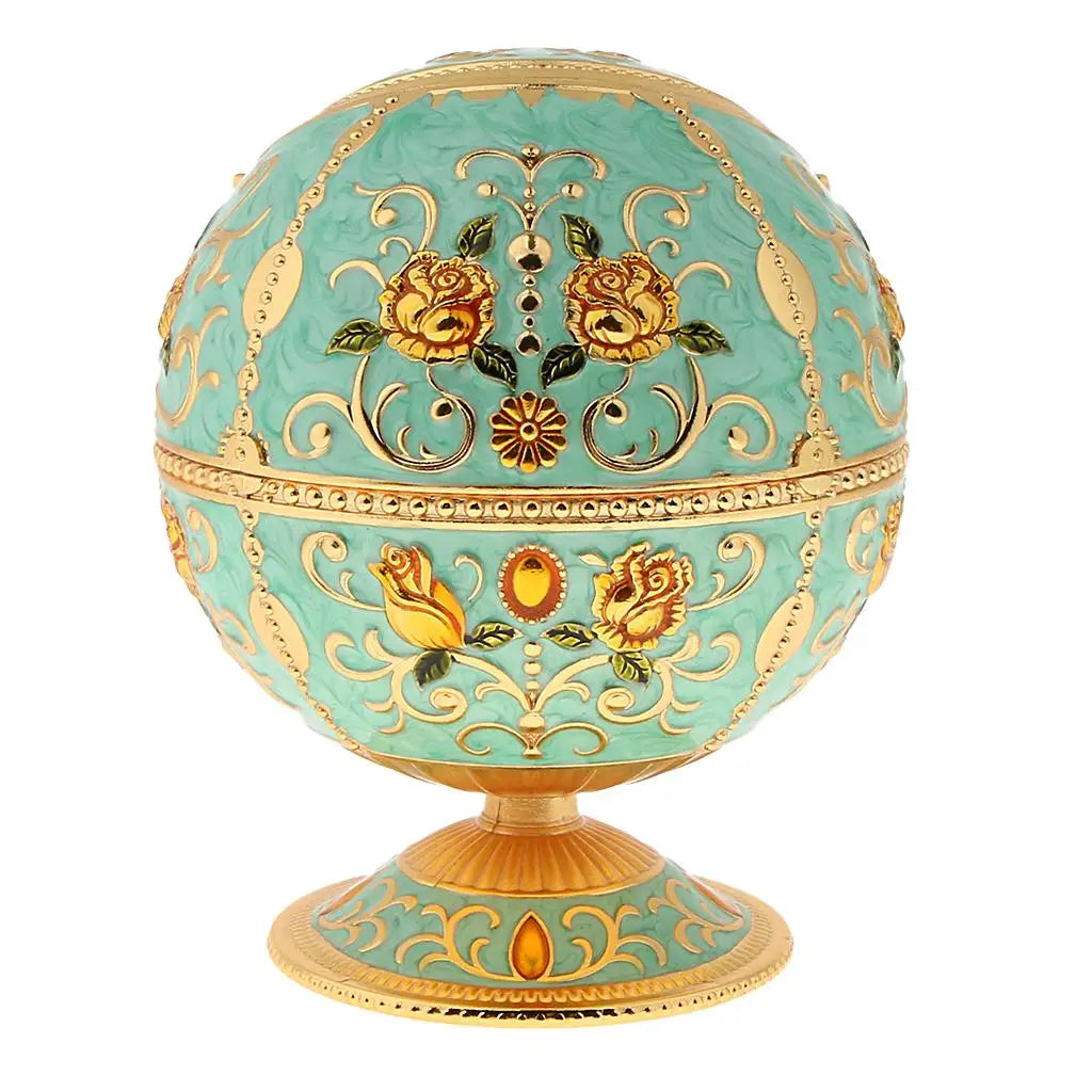 Portable Mini Metal Round Ball Stamped Pattern Gift Home Decoration