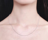 925 Sterling Silver Thin Cross Chain Choker Necklace Women Girls Kids Jewelry