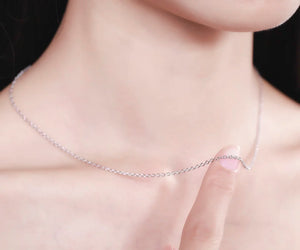 925 Sterling Silver Thin Cross Chain Choker Necklace Women Girls Kids Jewelry