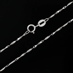 925 Sterling Silver Link Chain Necklace 18'' 1mm