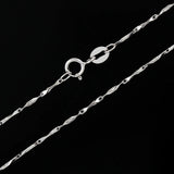 925 Sterling Silver Link Chain Necklace 18'' 1mm