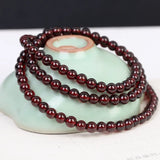 Women's Garnet Crystal Stone Bracelet Set
